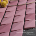 Purplish Red Bathroom Diamond Glass Mosaic Tile Sheet